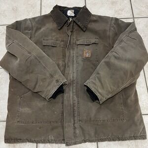 Vintage Carhartt Arctic Jacket Quilted Y2K USA Men's 2XL C26 CHT Chestnut Brown